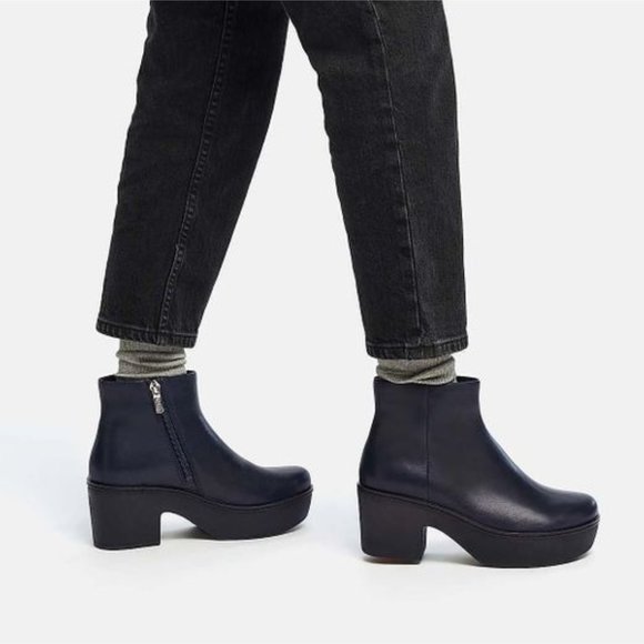 New Fitflop Pilar Leather Ankle Boots 